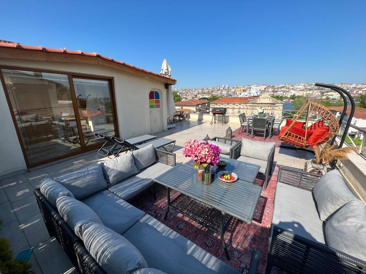 Waterfront Apartment By The Tram - Terrace With Dome & Golden Horn View In Fatih Istanbul Bagian luar foto